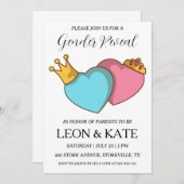 Einladungen für moderne Rosa und Blau (Vorne/Hinten)