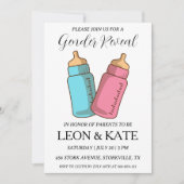 Einladungen für moderne Rosa und Blau (Vorderseite)