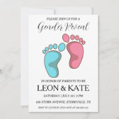 Einladungen für moderne Rosa und Blau (Vorderseite)