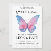 Einladungen für moderne Rosa und Blau (Vorderseite)