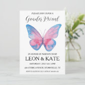 Einladungen für moderne Rosa und Blau (Stehend Vorderseite)