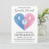 Einladungen für moderne Rosa und Blau (Stehend Vorderseite)