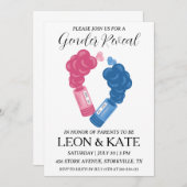 Einladungen für moderne Rosa und Blau (Vorne/Hinten)