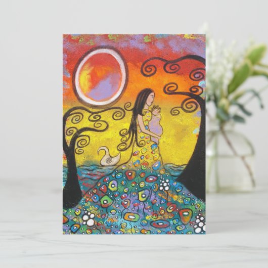 Einladungen für Mutter/Baby-Dusche (Stehend Vorderseite)