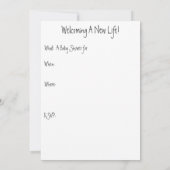 Einladungen für Mutter/Baby-Dusche (Rückseite)