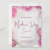 Einladungen für Mütter und Ankündigungen PInk (Vorderseite)