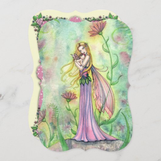 Einladungen für Mutter und Baby Fairy Baby Shower (Vorne/Hinten)