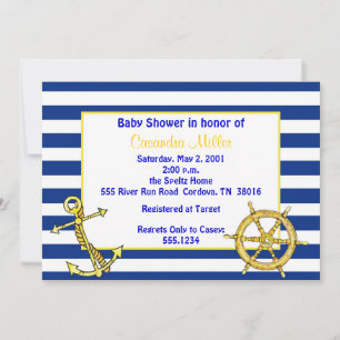 Einladungen für Nautical Baby Shower