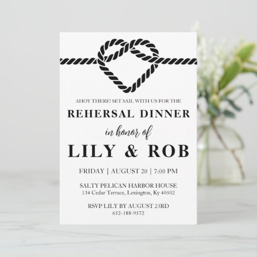 Einladungen für nautische Probe am Seespiel (Stehend Vorderseite)