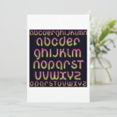 Einladungen für Neon Schriftart (Stehend Vorderseite)