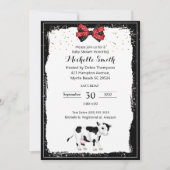 Einladungen für neutrale Kuh Print Baby Shower (Vorderseite)