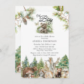 Einladungen für niedliche Baby-Dusche (Vorne/Hinten)