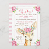 Einladungen für niedliche Hirschbaby-Mädchen (Vorne/Hinten)