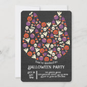 Einladungen für niedliche Hunde mit dunklem Hallow (Vorderseite)