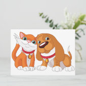 Einladungen für niedliche Hunde und Katzen (Stehend Vorderseite)