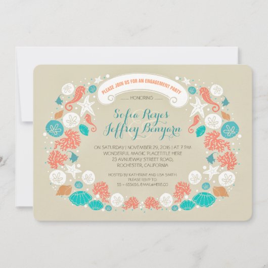 Einladungen für niedliche lässige Beachvolleyball- (Vorderseite)