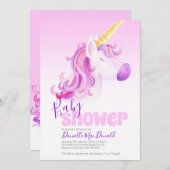 Einladungen für niedliche, rosa Babydusche (Vorne/Hinten)