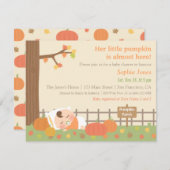 Einladungen für Niedlichen kleine Pumpkin-Kinderdu (Vorne/Hinten)