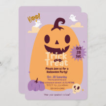 Einladungen für niedliches Halloween-Party testen 