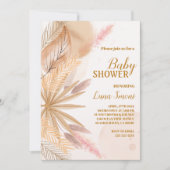 Einladungen für Pampas-Gras-Babydusche (Vorderseite)