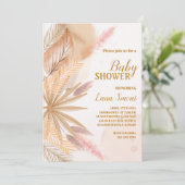 Einladungen für Pampas-Gras-Babydusche (Stehend Vorderseite)