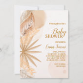 Einladungen für Pampas-Gras-Babydusche (Vorderseite)