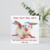 Einladungen für Party Rat (Stehend Vorderseite)