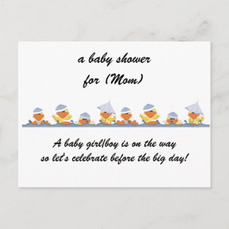 Einladungen für personalisierte Babydusche - Klein