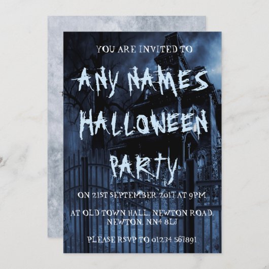 Einladungen für Personalisiertes Halloween-Party i (Vorne/Hinten)