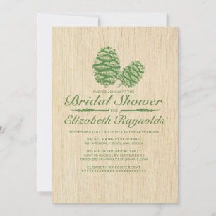 Einladungen für Pine Cone Bridal Dusche