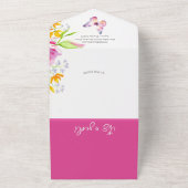 Einladungen für Pink Baby Dusche | Blume und Schme (Außenbereich)