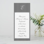 Einladungen für Pinstripe Monogramm (Stehend Vorderseite)