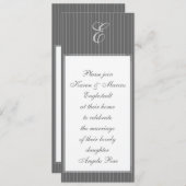 Einladungen für Pinstripe Monogramm (Vorne/Hinten)