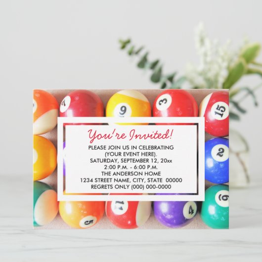 Einladungen für Pool (Stehend Vorderseite)