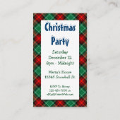 Einladungen für Red Green Holiday Party - Visitenk (Rückseite)
