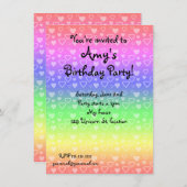 Einladungen für Regenbogen (Vorne/Hinten)