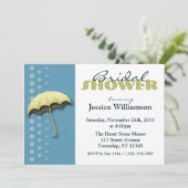 Einladungen für Regenschirm Blue & Yellow Bridal (Stehend Vorderseite)