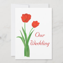 Einladungen für Rote Hochzeiten, Tulips