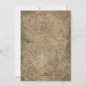 Einladungen für rote Rosen & Goldene Herzen Bridal (Rückseite)