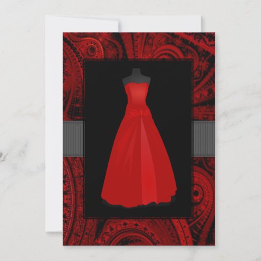 Einladungen für Rotes Kleid (Vorderseite)