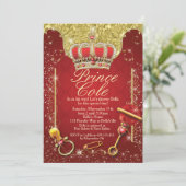 Einladungen für Royal Prince Baby Boy (Stehend Vorderseite)