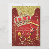 Einladungen für Royal Prince Baby Boy (Rückseite)