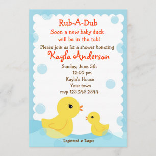 Einladungen für Rubber Ducky Baby Shower