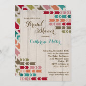 Einladungen für rustikales Holz und Arrow Bridal (Vorne/Hinten)