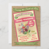 Einladungen für Saatgut Packet Babydusche (Vorderseite)