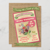 Einladungen für Saatgut Packet Babydusche (Vorne/Hinten)