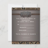 Einladungen für Schlangen-Leder-UAWG-Antwortkarten (Rückseite)