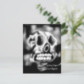 Einladungen für Schwarz-weißes Halloween-Party (Stehend Vorderseite)