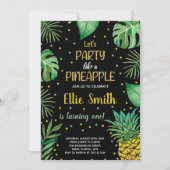Einladungen für Schwarze Grüne Ananas (Vorderseite)