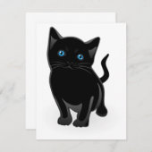 Einladungen für Schwarze Katzen (Vorne/Hinten)